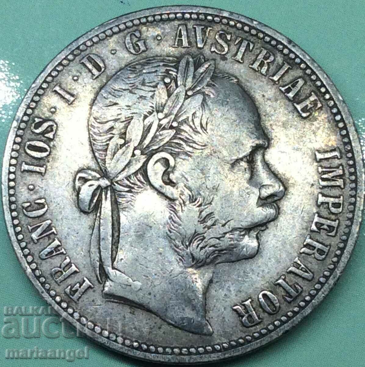 Австрия 1 флорин 1883 Франц Йозеф сребро