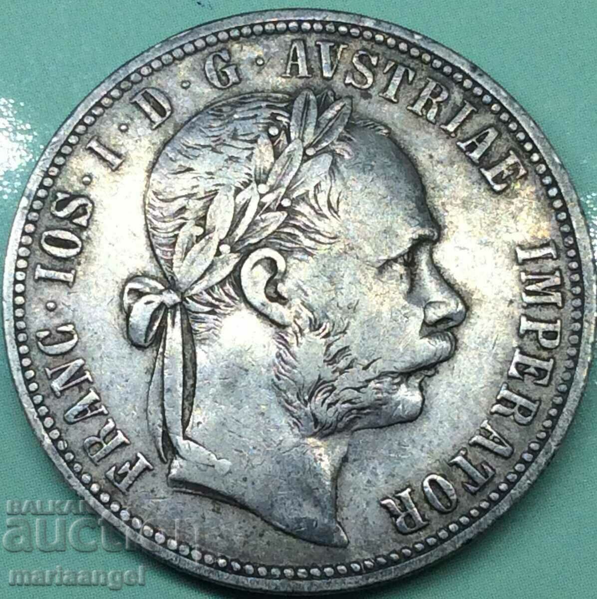 Austria 1 Florin 1883 Franz Joseph Silver