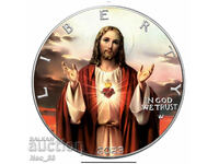 Сребърна монета - Свещеното сърце на Исус Христос 1oz