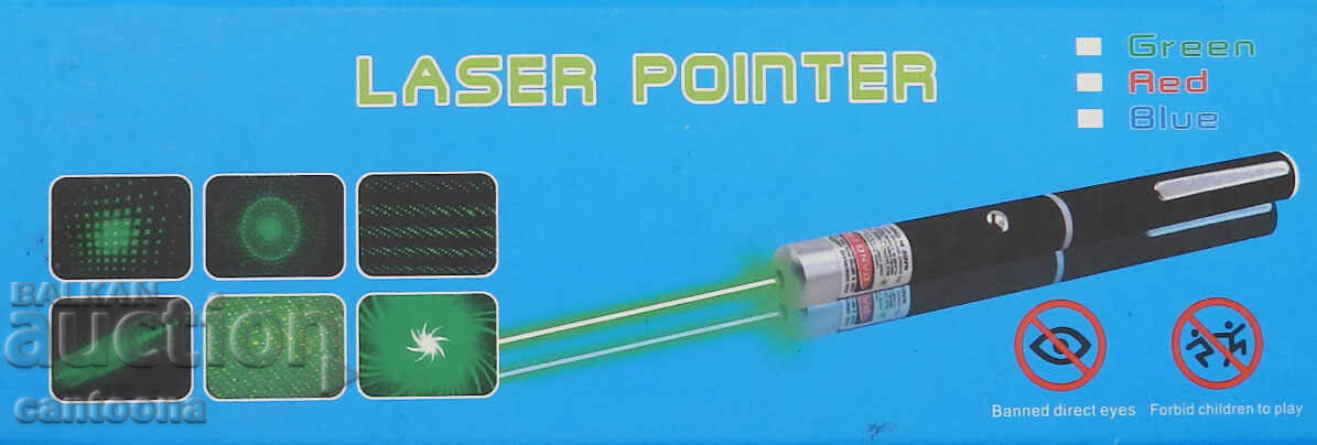 Green laser 50mW with 13 disco attachments with price 13.99 BGN | € 7.15 Green laser 50mW with 13 disco attachments with price 13.99 BGN | € 7.15