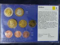 Пробен Евро Сет - Ватикана 2001 , 8 монети