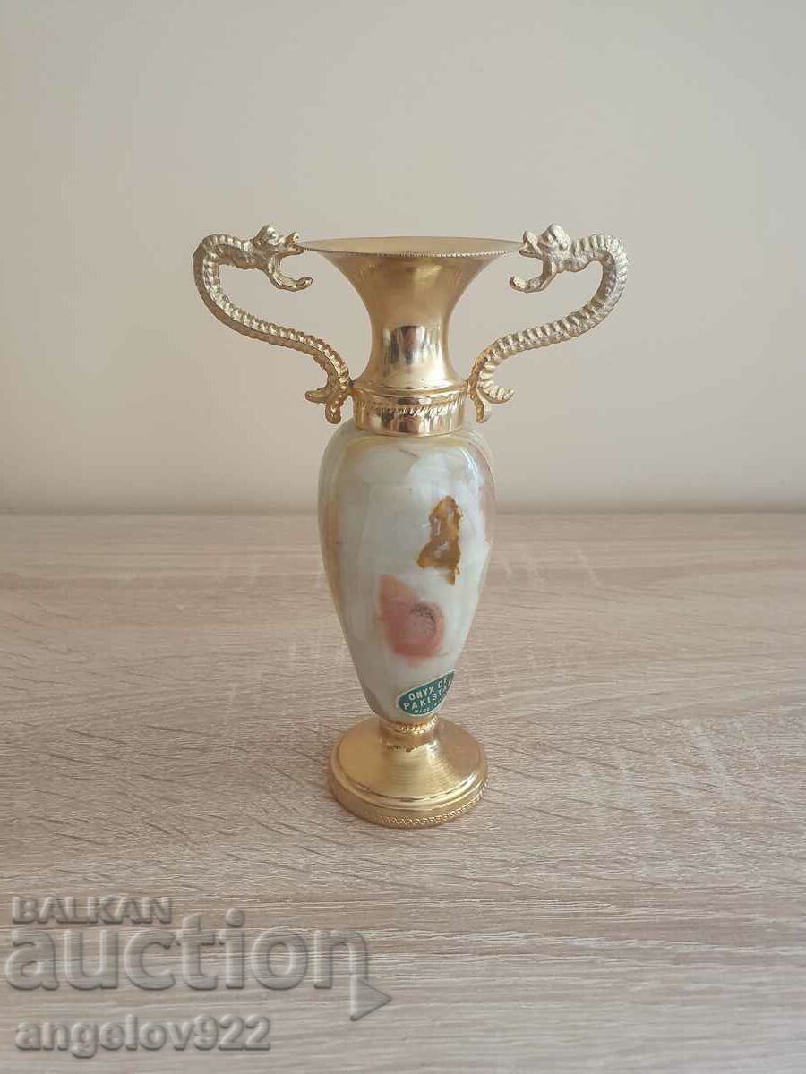 Italian onyx vase from Pakistan!