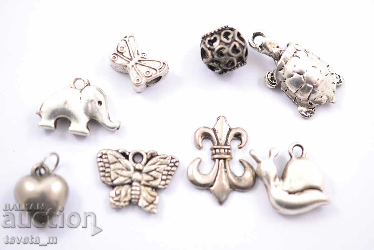 Lot of 8 pcs. pendants, talismans