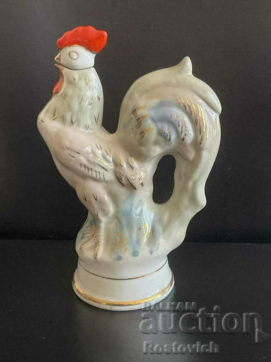 Porcelain figurine "Rooster", Gorodnitsa, USSR.