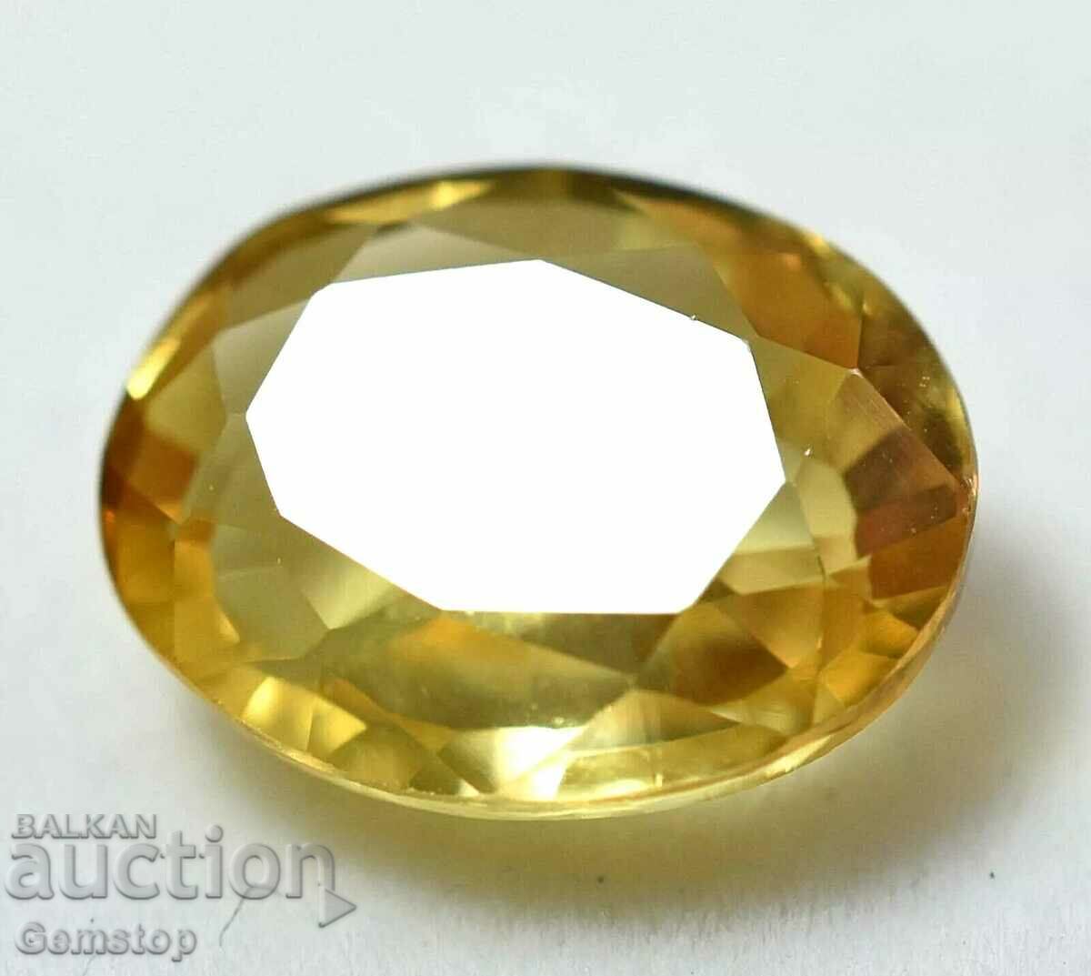 BZC! 9.67 ct natural citrine oval cert. GGL from 1 st!
