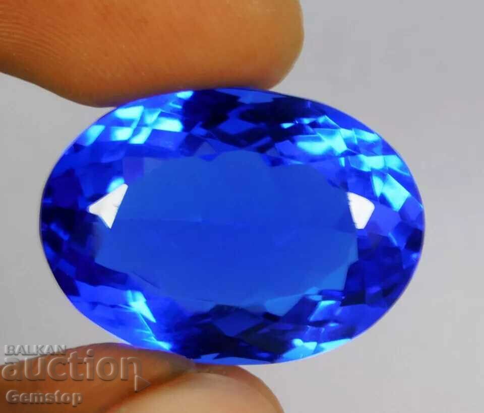 BZC! 33.80 ct natural tanzanite oval cert.OMGTL from 1st!