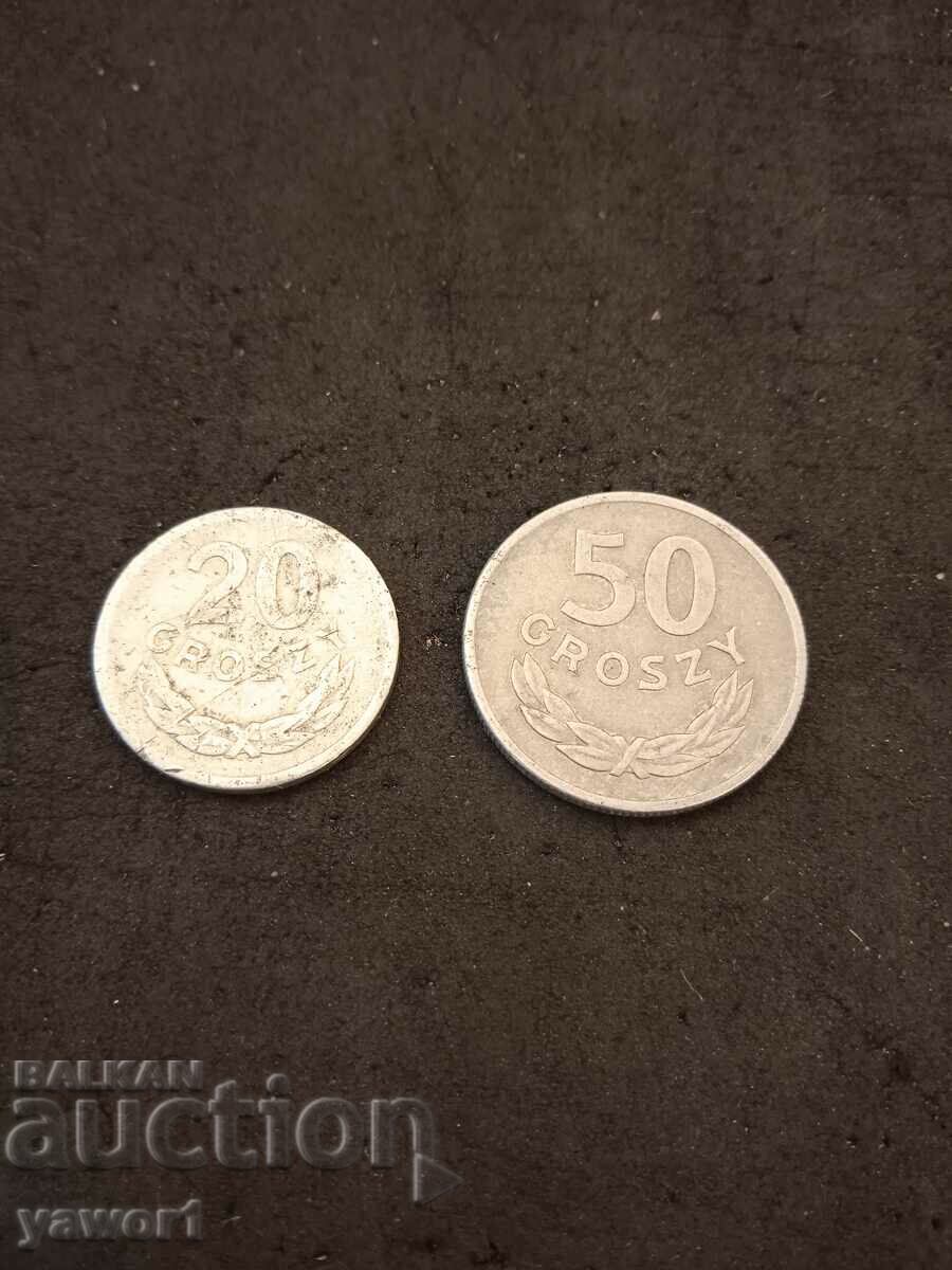 20 and 50 groszy 1949 Poland 2