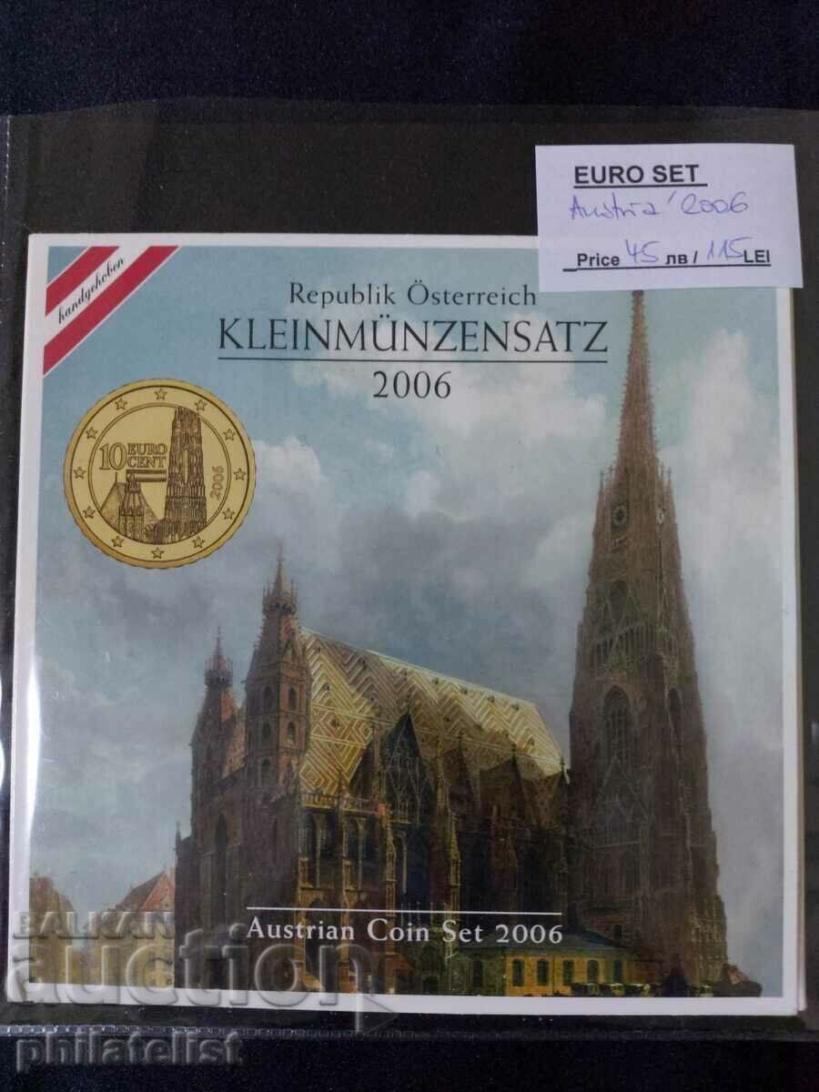 Австрия 2006 -Комплектен банков евро сет от 1 цент до 2 евро