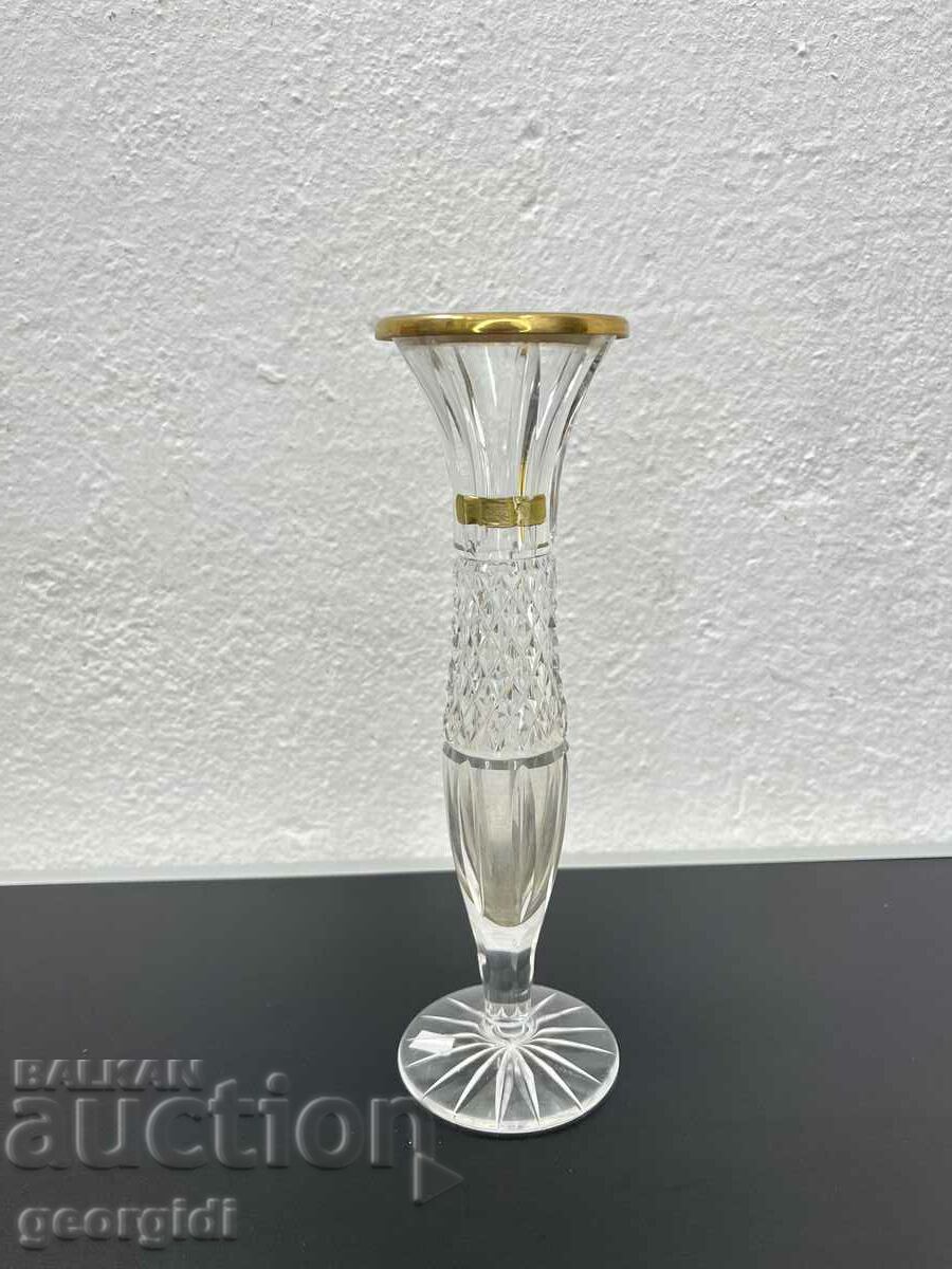 Стилна стъклена вазичка. №5546
