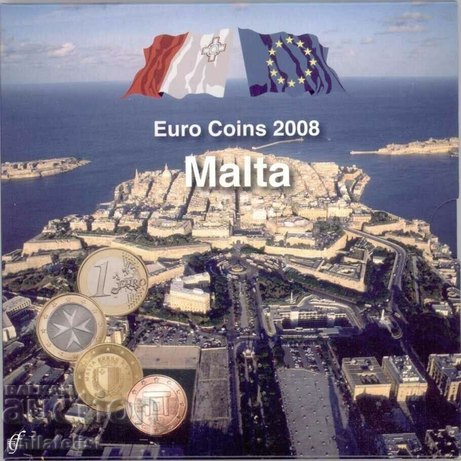 Malta 2008 Complete bank euro set from 1 cent to 2 euro BU - 5