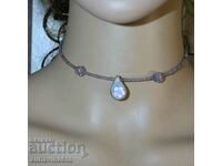 Choker with painted glass + dress XS