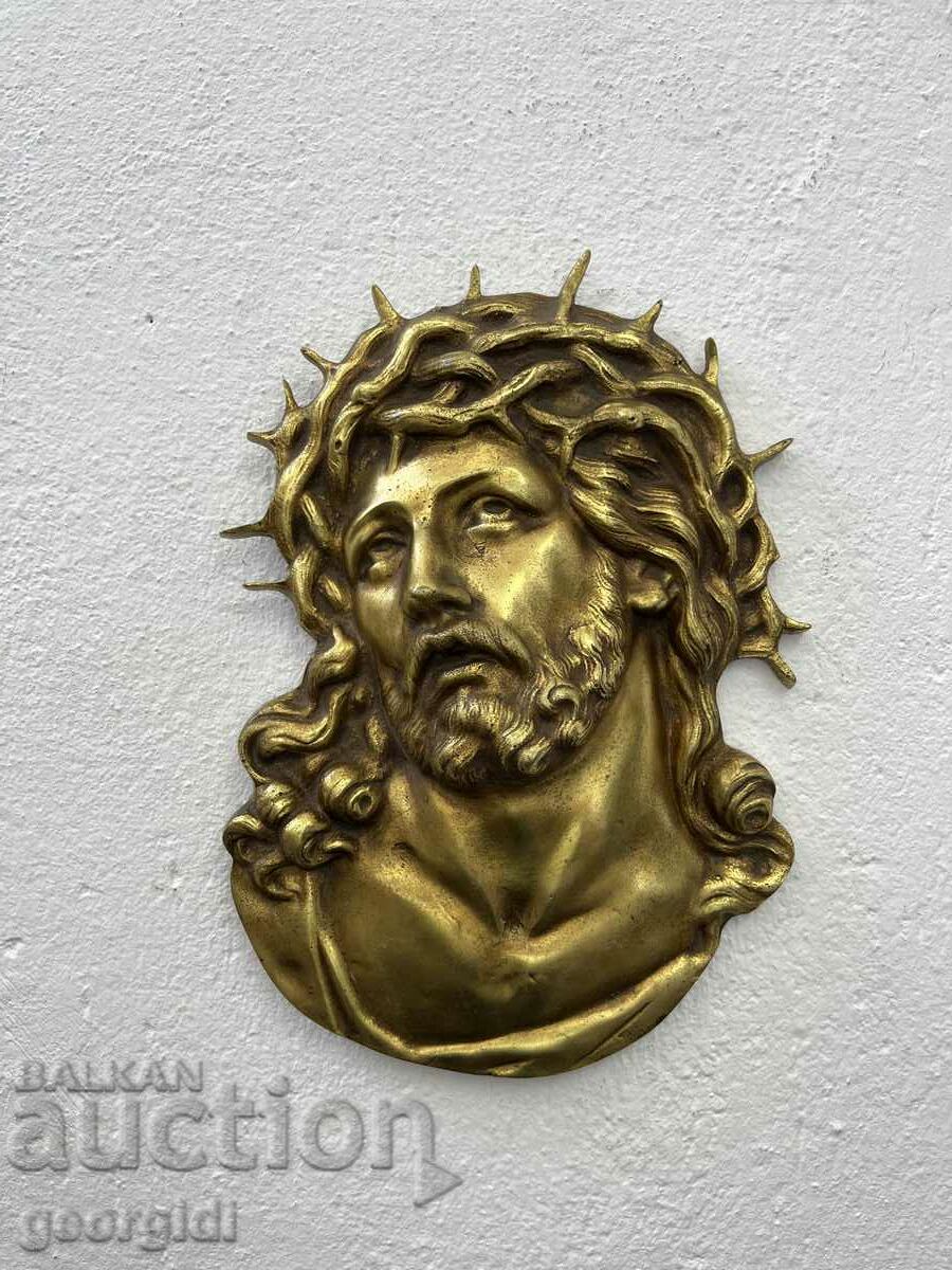 Bronze bas-relief of Jesus Christ. #5552