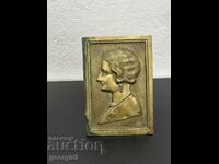Placă de bronz Queen Jubilee - Astrid Suedia. #5553