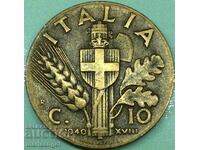 10 Centesimi 1940 Ιταλία Victor Emmanuel III