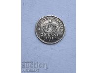 silver coin 20 centimes 1867 BB France silver