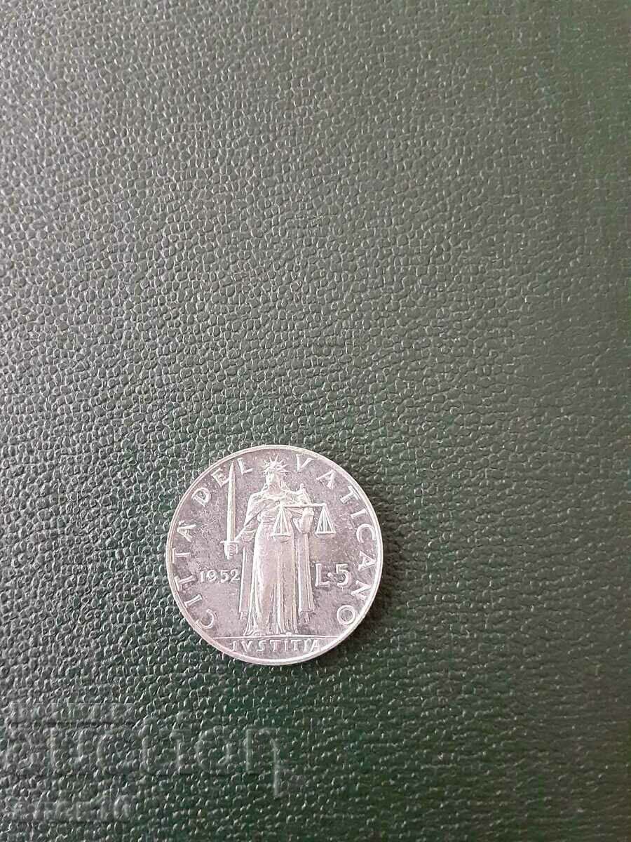 Vatican 5 lira 1952
