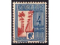 Franse/Guadeloupe-1928-Additional payment-palm avenue, MLH