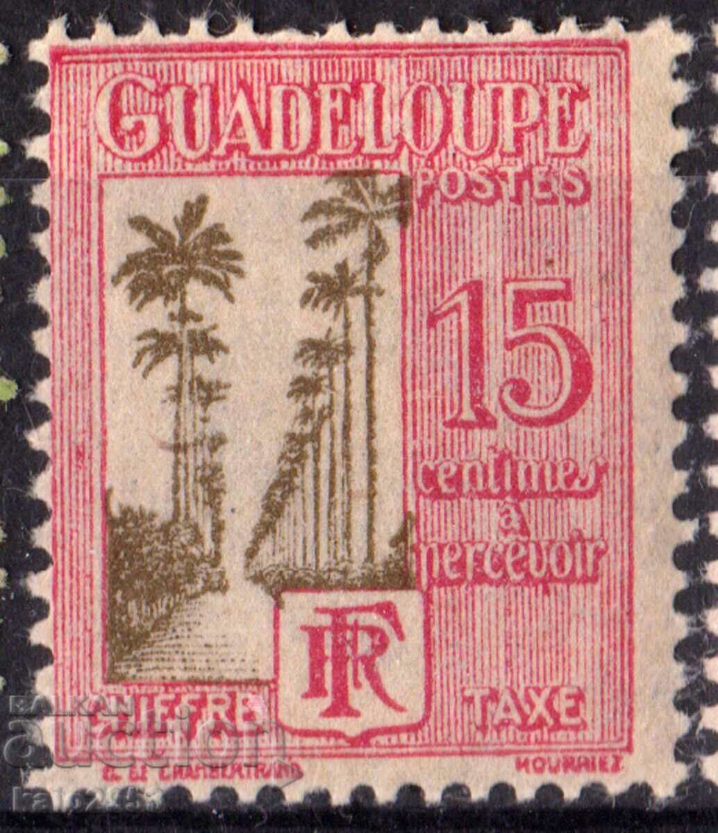 Franse/Guadeloupe-1928-Plată suplimentară-palm avenue, MLH