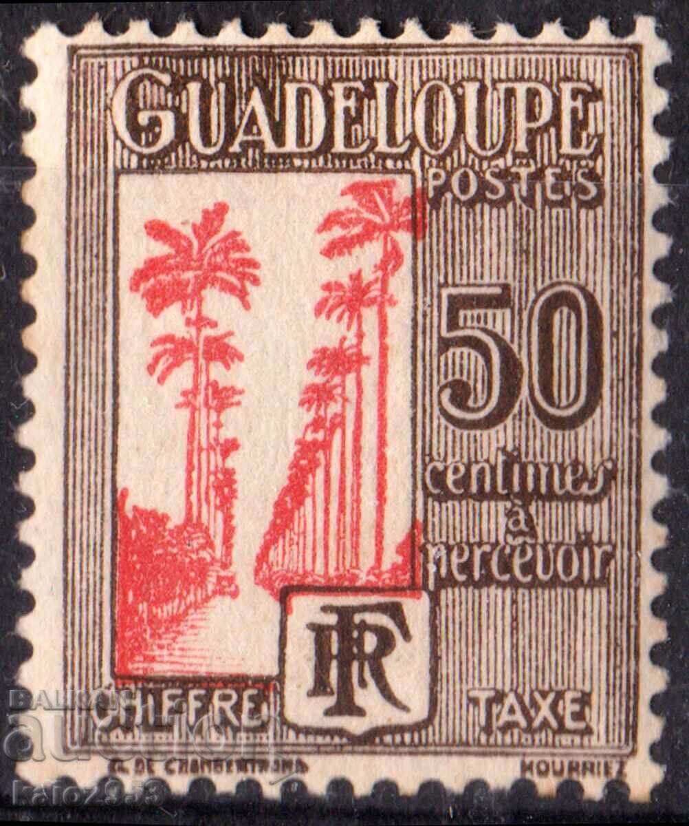 Franse/Guadeloupе-1928-За Доплащане-палмова алея ,MLH