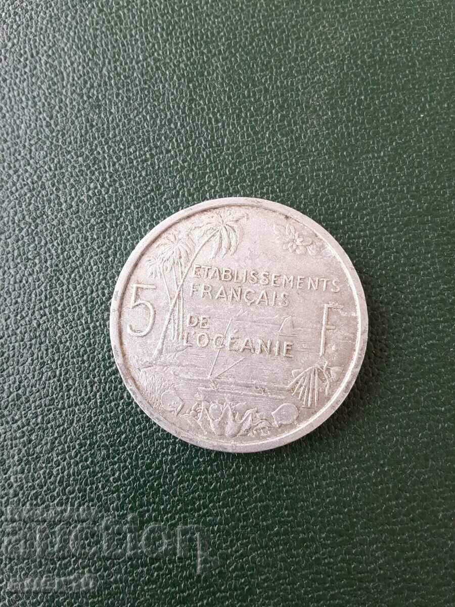 Fr. Oceania 5 franc 1952