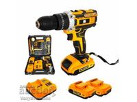 Impact driver for drilling and screwdriving, 2 batteries 24 V