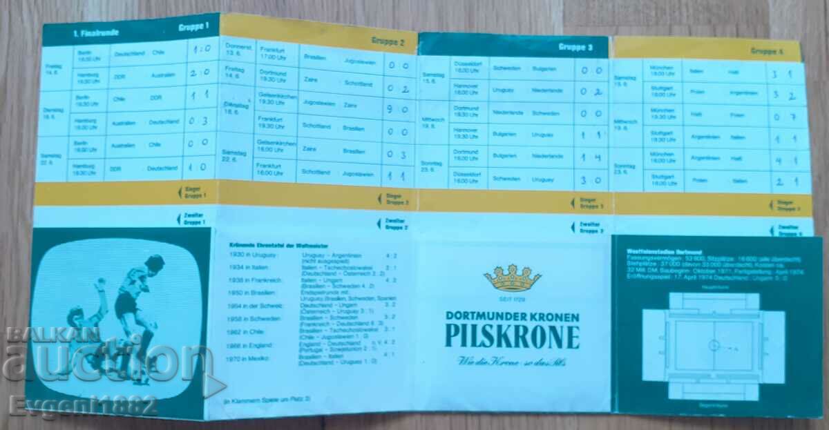 WC in Football Germany 1974 Football Program Bulgaria - 7 WC in Football Germany 1974 Football Program Bulgaria - 7