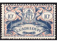 Franse/Guadeloupе-1945-Редовна-Герб на колонията-Делфин ,MLH