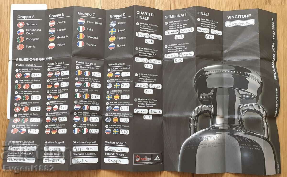 EURO 2008 Football Program Adidas Autographs with price 5.00 BGN | € 2.56