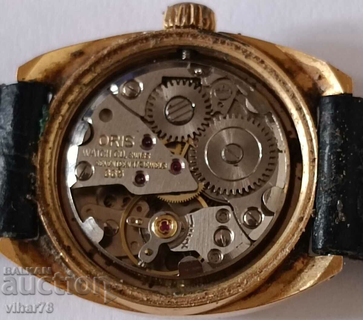 Auction  Oris women's gold-plated watch