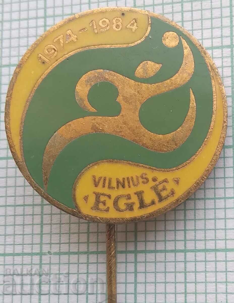 16248 Badge - 20 years Egle Vilnius Handball Club - bronze enamel