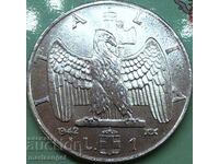 1 Lira 1942 Italy Victor Emmanuel III Fascist Eagle