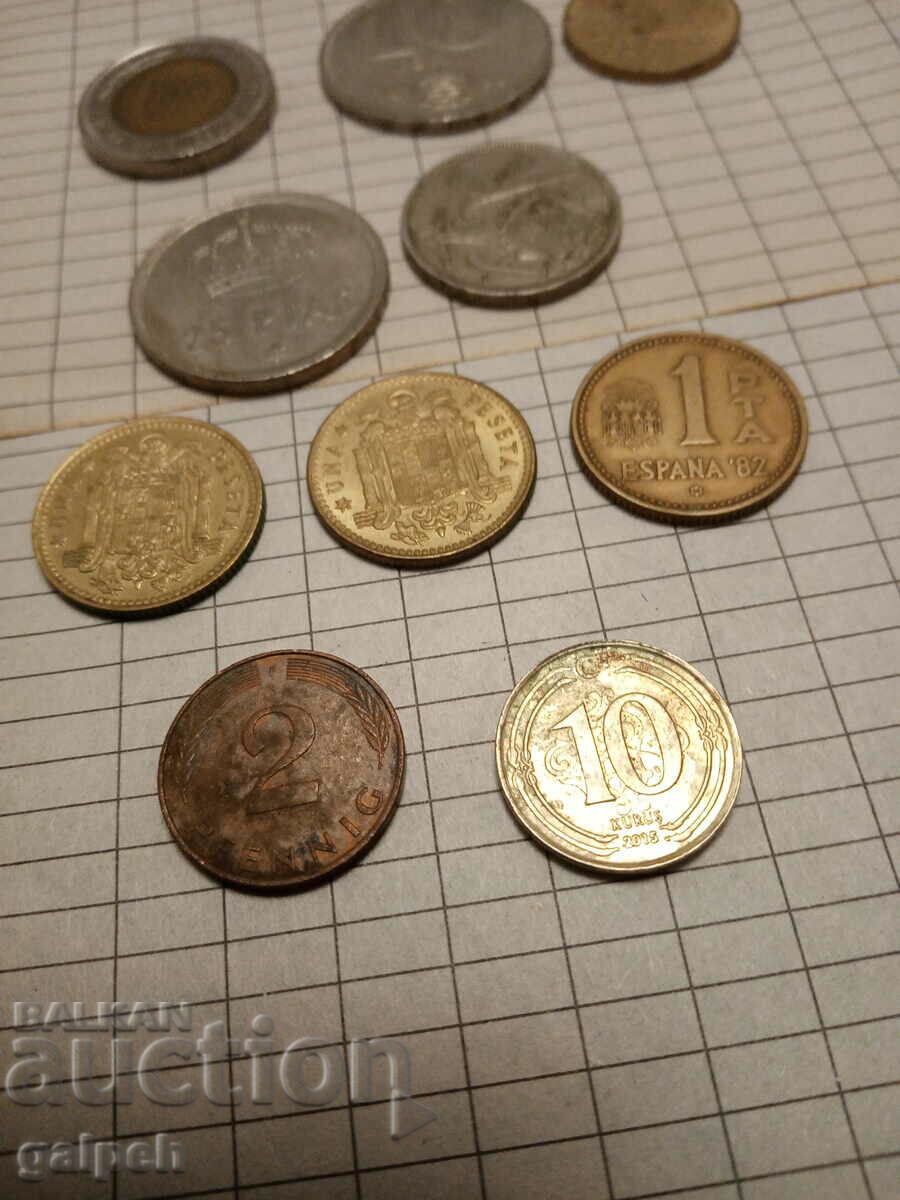 COINS MIXED LOT - 15 pcs. - BGN 2 - 5 COINS MIXED LOT - 15 pcs. - BGN 2 - 5