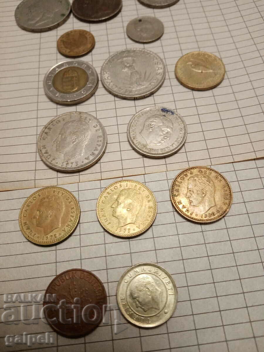 COINS MIXED LOT - 15 pcs. - BGN 2 - 7 COINS MIXED LOT - 15 pcs. - BGN 2 - 7