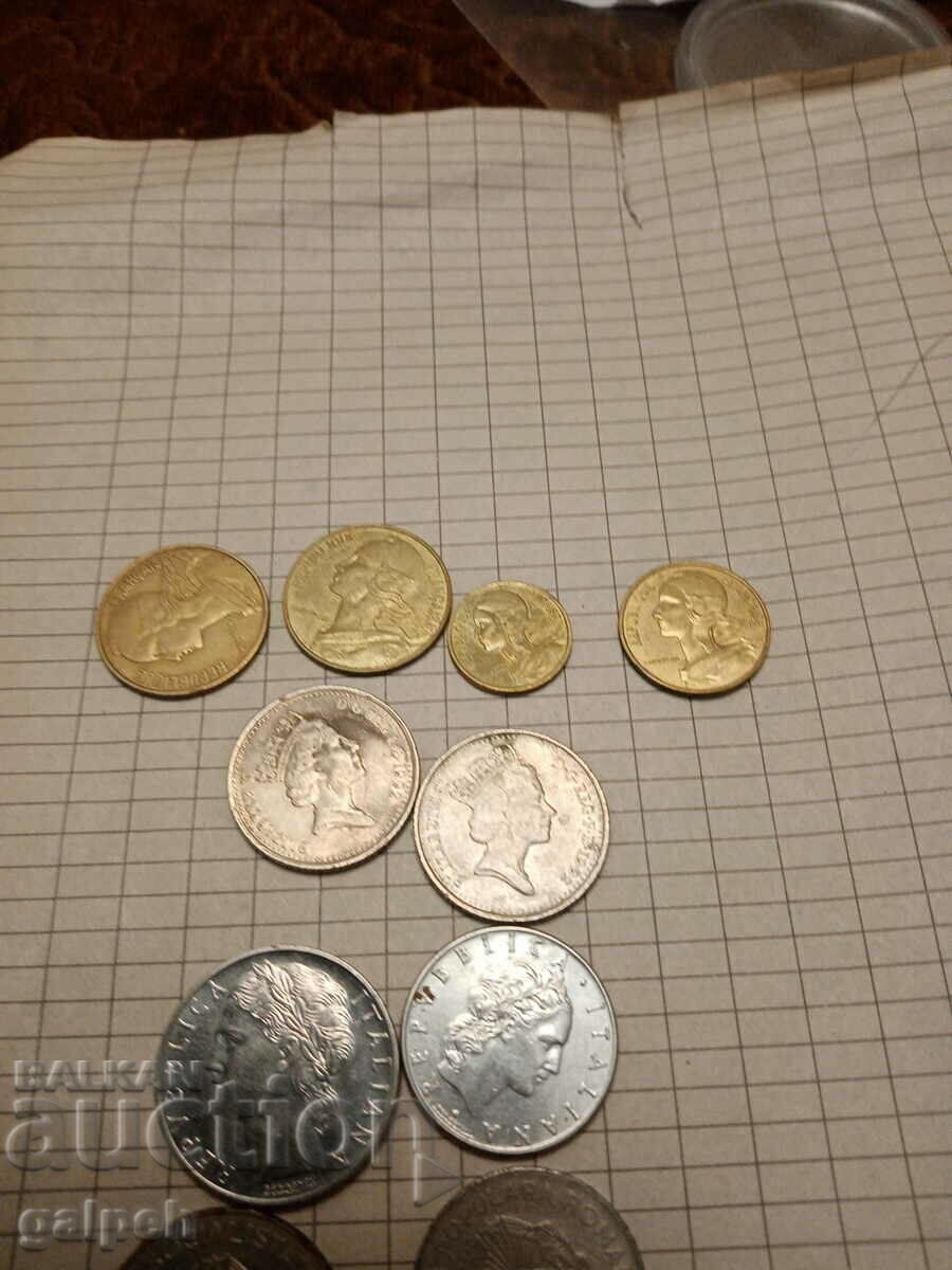COINS MIXED LOT - 18 pcs. - BGN 2.25 - 5 COINS MIXED LOT - 18 pcs. - BGN 2.25 - 5