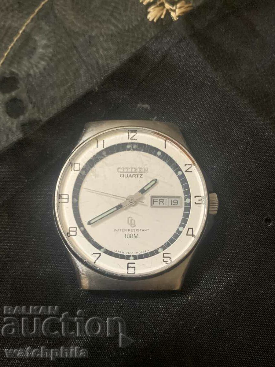 Citizen quartz мъжки часовник, рядък. Не работи
