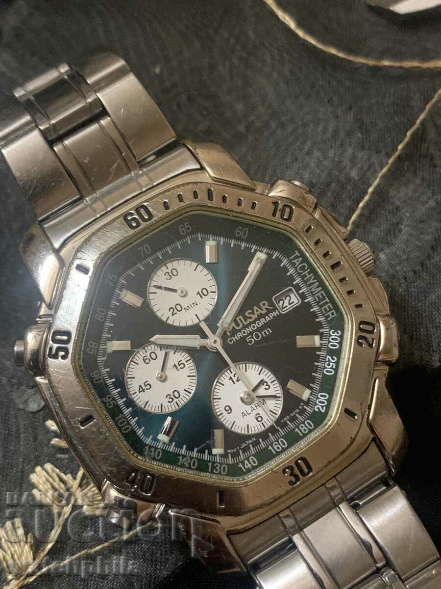 Pulsar Alarm chronograph rare men's watch. Did not work