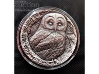 Silver 2$ Owl 2023 Samoa Animals from the Hralups