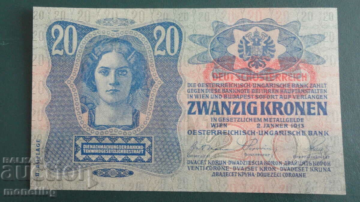 Licitație Austro-Ungaria 1913 - 20 de crori