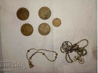 Coins and jewelry
