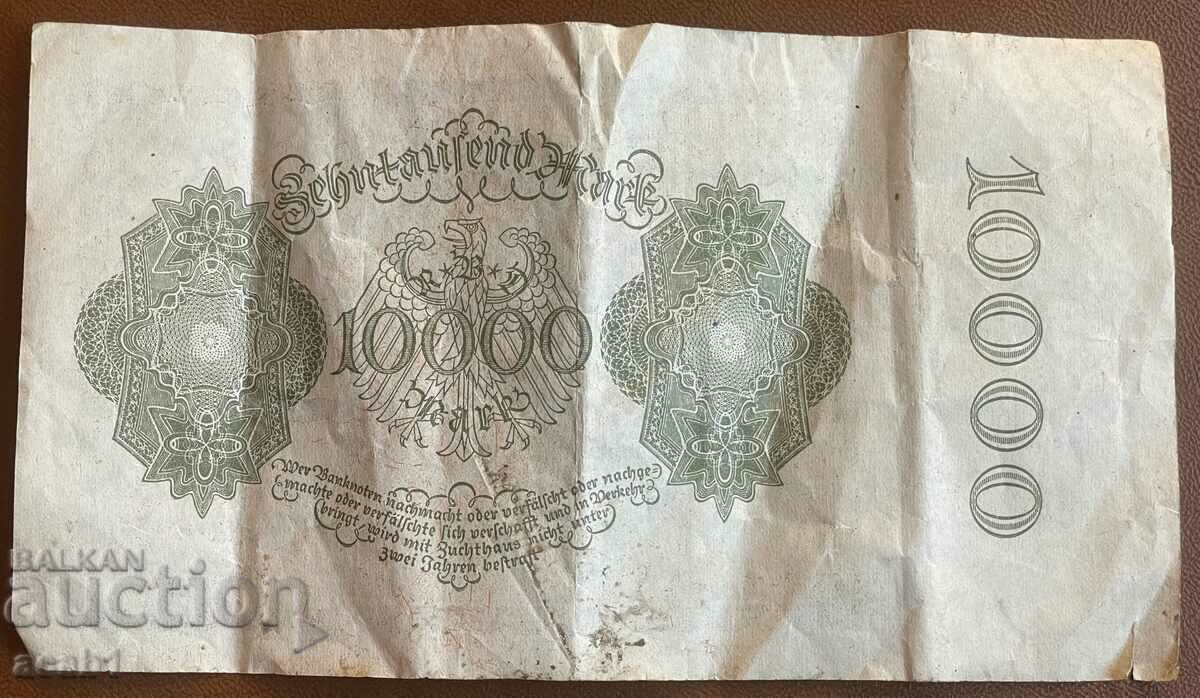 Reich Banknote Germany - 10,000 Marks 1922 with price 9.99 BGN | € 5.11