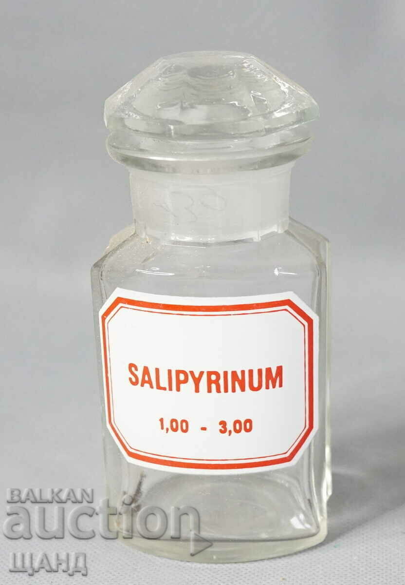 1900 Glass Apothecary Bottle Jar Pharmacy SALIPYRINUM