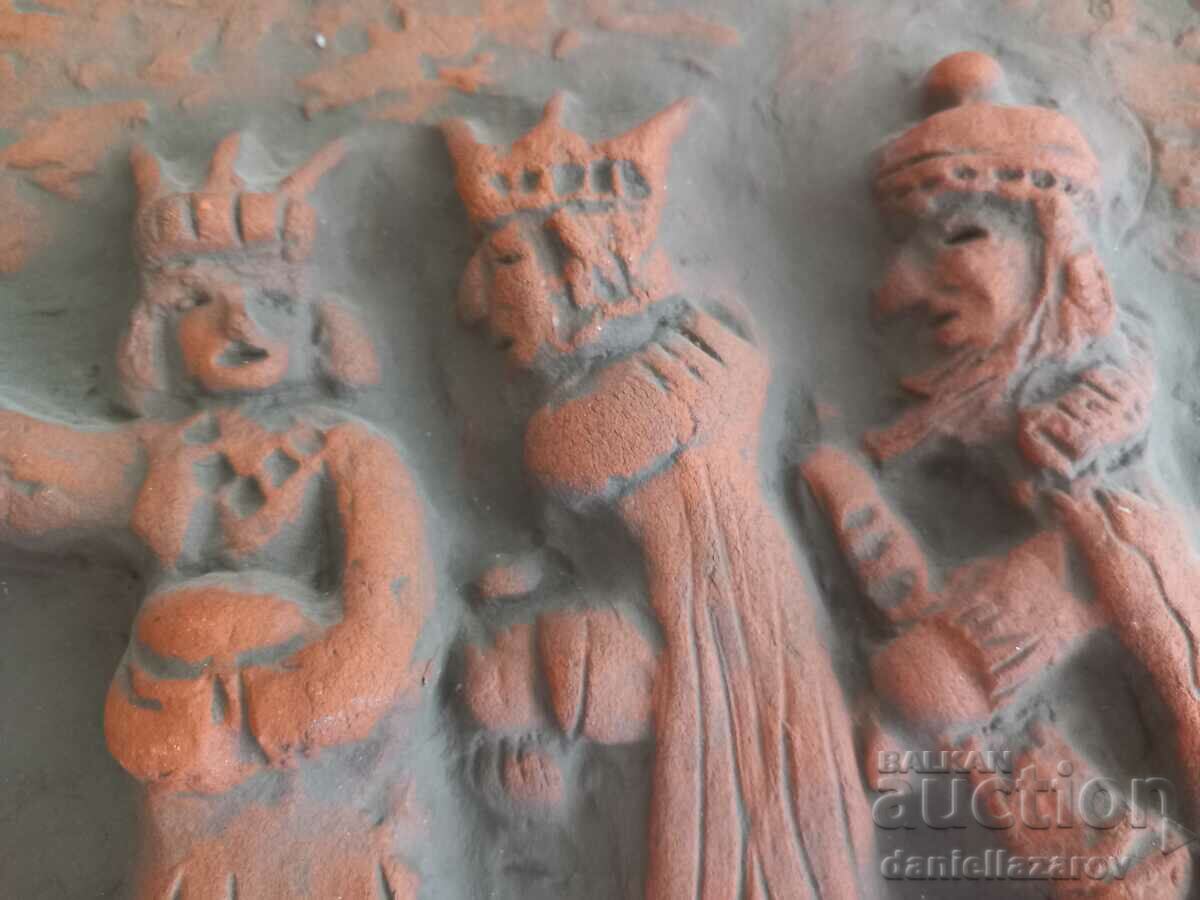 Auction Old Author Ceramic Panel Auction Old Author Ceramic Panel