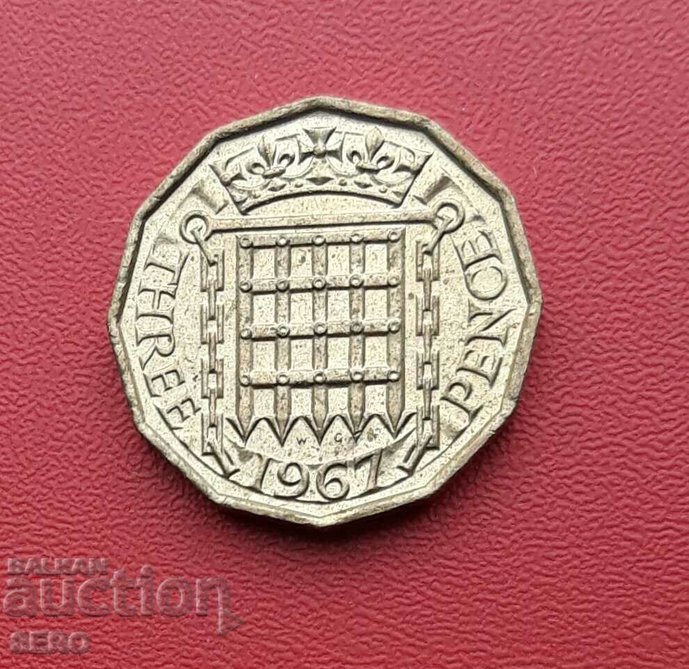 Великобритания-3 пенса 1967