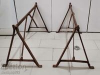 Wrought stands 2 pieces for spinning pig iron