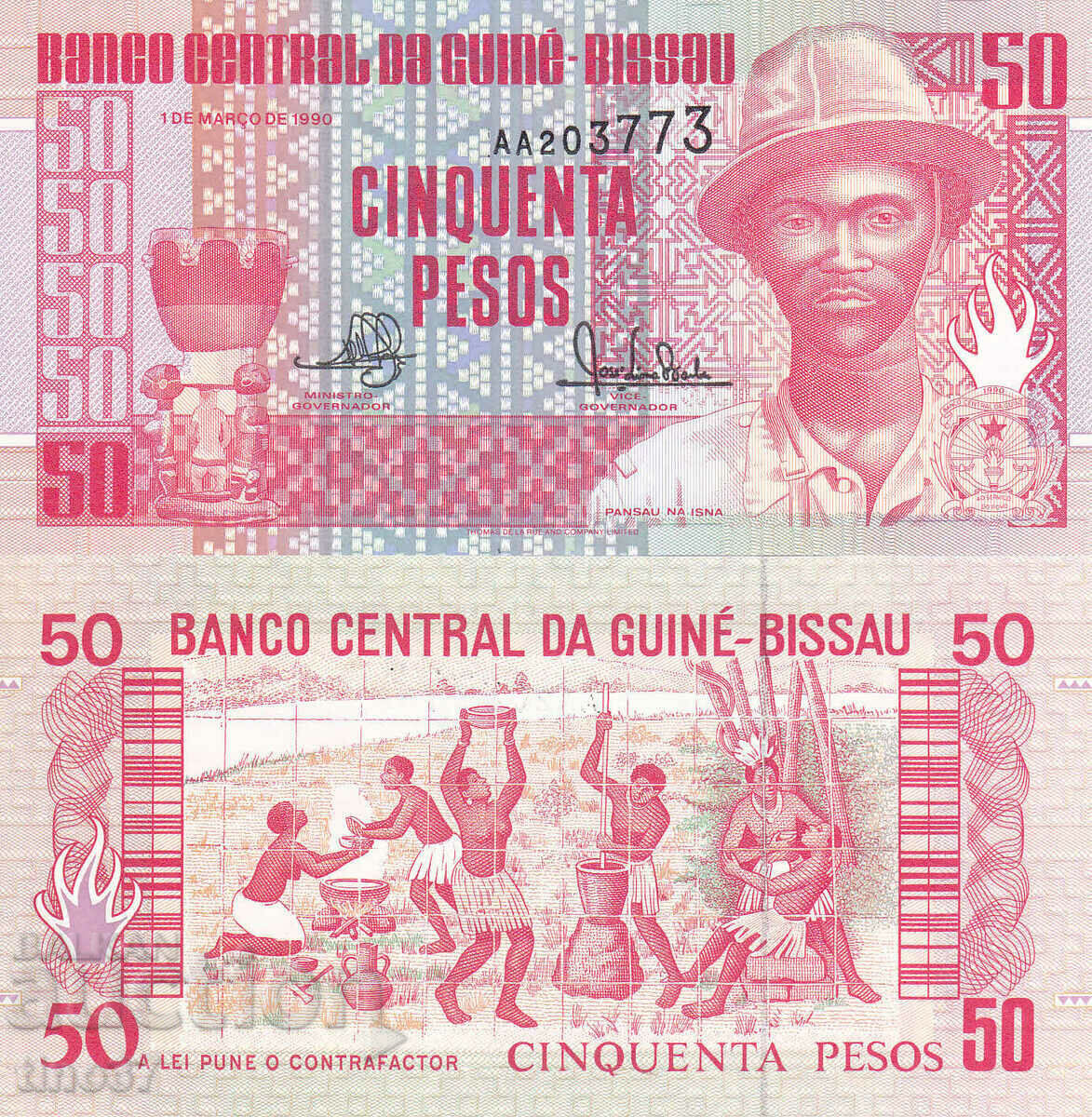 tino37- GUINEA BISSAU - 50 PESOS - 1990 - UNC