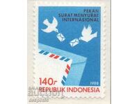 1988. Indonezia. Săptămâna Internațională a Corespondenței.
