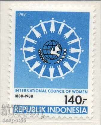 1988. Индонезия. 100 год. на Международния съвет на жените.