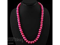 BZC!! 542 carat 1 penny corundum ruby necklace!!