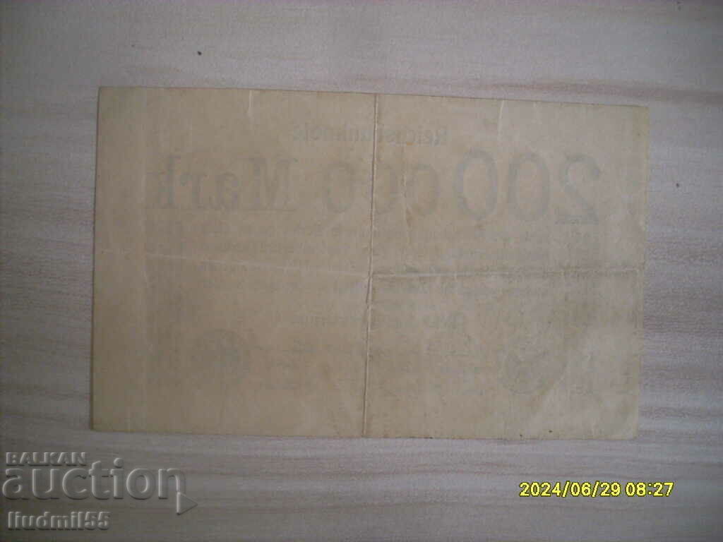 Germany - 200,000 marks 1923 with price 1.00 BGN | € 0.51 Germany - 200,000 marks 1923 with price 1.00 BGN | € 0.51