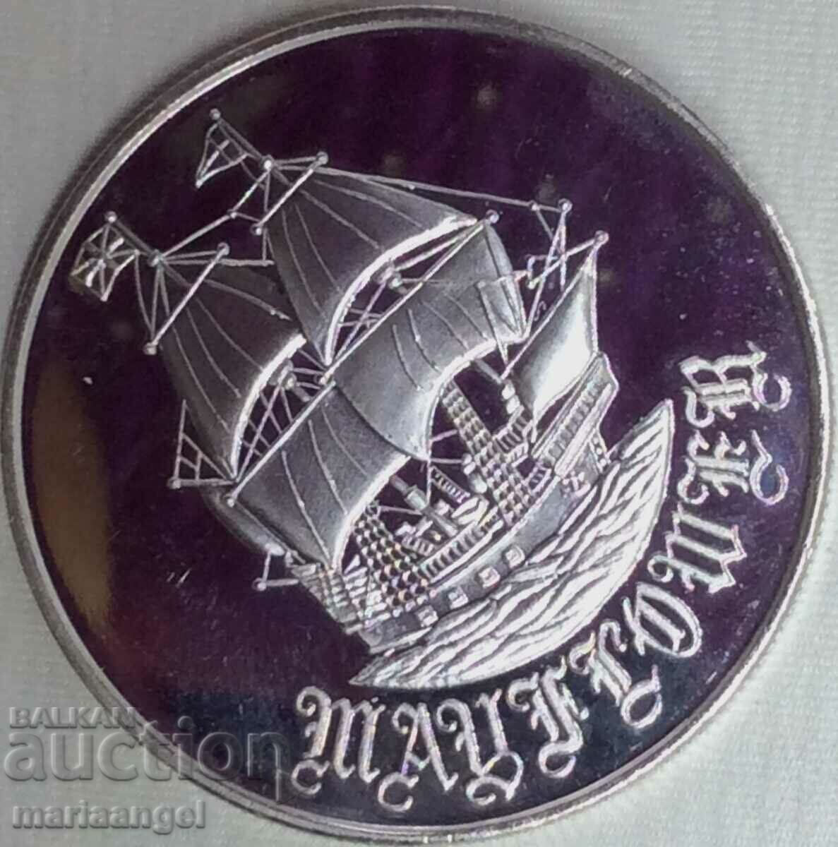 USA 1 Oz Troy Ounce 2020 "400 Years of the "MAYFLOWER" PROOF